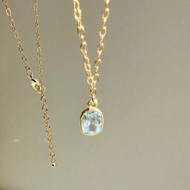 Blue Topaz Chain Necklace